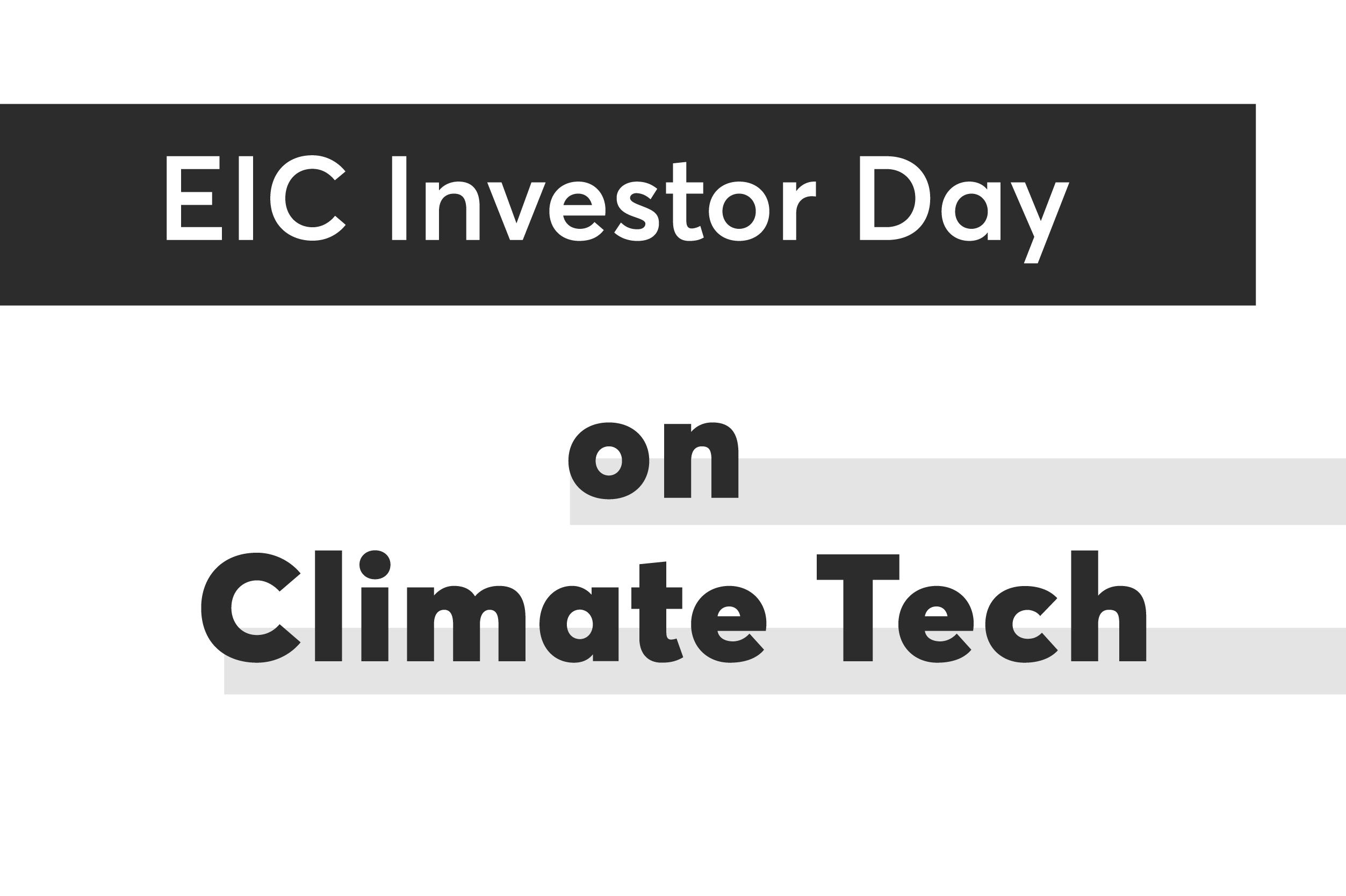 EIC & Vinnova Investor Day on Climate Tech EIC Community